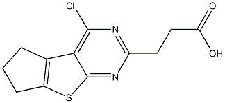 3-(4-chloro-6,7-dihydro-5H-cyclopenta[4,5]thieno[2,3-d]pyrimidin-2-yl)propanoic acid Structural