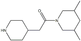 3,5-dimethyl-1-(piperidin-4-ylacetyl)piperidine Structural