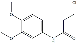 3-chloro-N-(3,4-dimethoxyphenyl)propanamide Structural