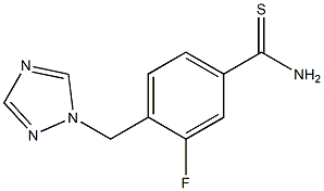 3-fluoro-4-(1H-1,2,4-triazol-1-ylmethyl)benzenecarbothioamide Structural