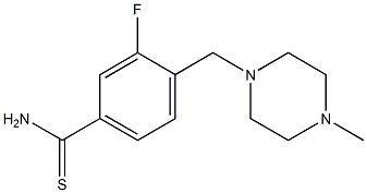 3-fluoro-4-[(4-methylpiperazin-1-yl)methyl]benzenecarbothioamide