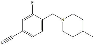 3-fluoro-4-[(4-methylpiperidin-1-yl)methyl]benzonitrile