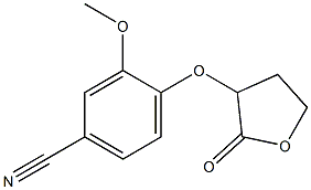 3-methoxy-4-[(2-oxooxolan-3-yl)oxy]benzonitrile Structural