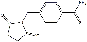 4-[(2,5-dioxopyrrolidin-1-yl)methyl]benzenecarbothioamide Structural