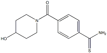 4-[(4-hydroxypiperidin-1-yl)carbonyl]benzenecarbothioamide Structural