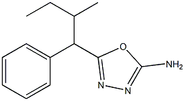 5-(2-methyl-1-phenylbutyl)-1,3,4-oxadiazol-2-amine Structural