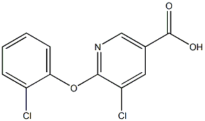 5-chloro-6-(2-chlorophenoxy)nicotinic acid Structural