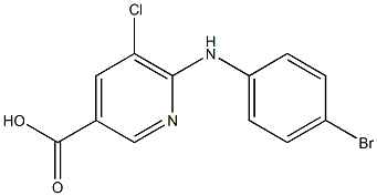 6-[(4-bromophenyl)amino]-5-chloropyridine-3-carboxylic acid Structural