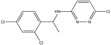 6-chloro-N-[1-(2,4-dichlorophenyl)ethyl]pyridazin-3-amine Structural