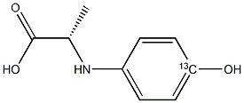 L-4-Hydroxyphenyl-4-13C-alanine Structural