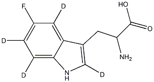 5-Fluoro-DL-tryptophan-2,4,6,7-d4 Structural