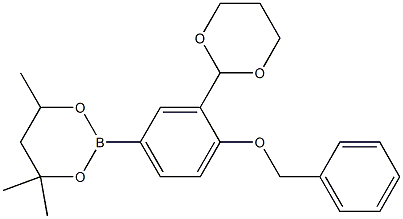 2-[4-Benzyloxy-3-(1,3-dioxan-2-yl)phenyl]-4,4,6-trimethyl-1,3,2-dioxaborinane