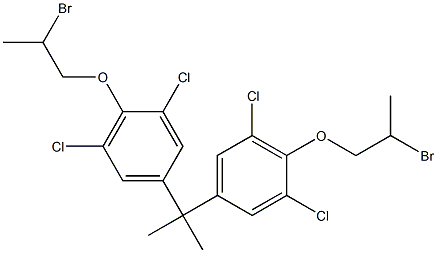 1,1'-[Isopropylidenebis(2,6-dichloro-4,1-phenyleneoxy)]bis(2-bromopropane) Structural