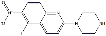 2-Piperazino-5-iodo-6-nitroquinoline Structural