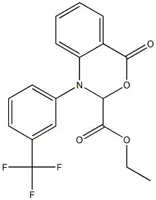 1-[3-(Trifluoromethyl)phenyl]-1,2-dihydro-4-oxo-4H-3,1-benzoxazine-2-carboxylic acid ethyl ester