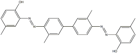 4,4'-Bis(3-methyl-6-hydroxyphenylazo)-3,3'-dimethyldiphenyl Structural