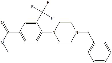 4-(4-Benzyl-piperazin-1-yl)-3-trifluoromethyl-benzoic acid methyl ester Structural