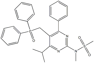 N-[5-(Diphenyl-phosphinoylmethyl)-4-isopropyl-6-phenyl-pyrimidin-2-yl]-N-methyl-methanesulfonamide