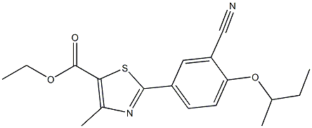 ethyl 2-(4-(sec-butoxy)-3-cyanophenyl)-4-methylthiazole-5-
carboxylate Structural