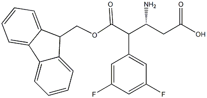 Fmoc-(R)-3-Amino-4-(3,5-difluoro-phenyl)-butyric acid Structural