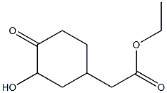 ethyl 2-(3-hydroxy-4-oxocyclohexyl)acetate Structural