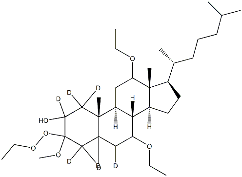 Trihydroxycoprostane-d7 3,7,12-Triethoxymethyl Ether Structural