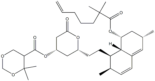 Simvastatin 2,2-Dimethyl 3,5-Dioxane Carboxylic Acid Allyl Ester Structural
