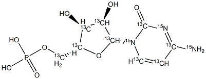 Cytidine 5'-Monophosphate-13C915N3 Structural