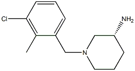 (3R)-1-(3-chloro-2-methylbenzyl)piperidin-3-amine Structural