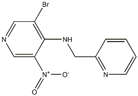 3-bromo-5-nitro-N-(pyridin-2-ylmethyl)pyridin-4-amine Structural