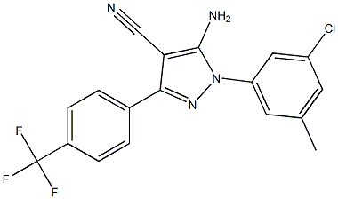 5-amino-1-(3-chloro-5-methylphenyl)-3-[4-(trifluoromethyl)phenyl]-1H-pyrazole-4-carbonitrile Structural