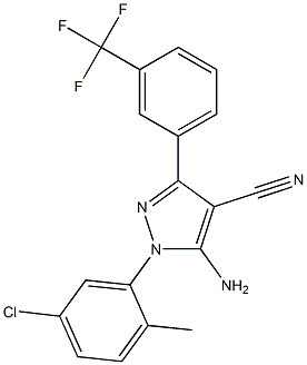 5-amino-1-(5-chloro-2-methylphenyl)-3-[3-(trifluoromethyl)phenyl]-1H-pyrazole-4-carbonitrile Structural