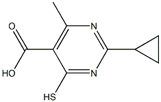 2-CYCLOPROPYL-4-MERCAPTO-6-METHYLPYRIMIDINE-5-CARBOXYLIC ACID Structural