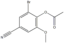 3-BROMO-5-METHOXY-4-ACETOXYBENZONITRILE