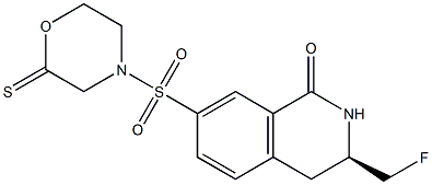 (R)-3-(FLUOROMETHYL)-7-(THIOMORPHOLINOSULFONYL)-3,4-DIHYDROISOQUINOLIN-1(2H)-ONE