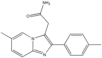 6-METHYL-2-(4-METHYLPHENYL)IMIDAZO[1,2-A]PYRIDINE-3-ACETAMIDE Structural