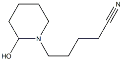 5-(2-hydroxypiperidin-1-yl)pentanenitrile Structural