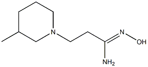 (1Z)-N'-hydroxy-3-(3-methylpiperidin-1-yl)propanimidamide Structural