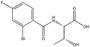 (2S,3R)-2-[(2-bromo-4-fluorobenzoyl)amino]-3-hydroxybutanoic acid Structural