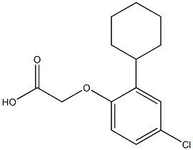 (4-chloro-2-cyclohexylphenoxy)acetic acid Structural