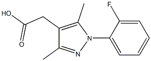 [1-(2-fluorophenyl)-3,5-dimethyl-1H-pyrazol-4-yl]acetic acid Structural