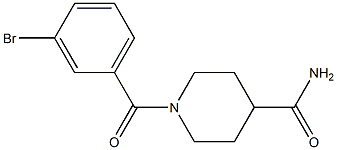 1-(3-bromobenzoyl)piperidine-4-carboxamide Structural