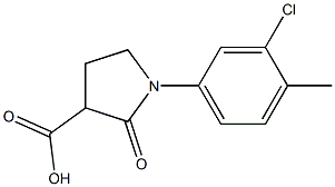 1-(3-chloro-4-methylphenyl)-2-oxopyrrolidine-3-carboxylic acid Structural