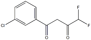 1-(3-chlorophenyl)-4,4-difluorobutane-1,3-dione Structural