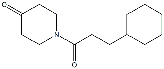 1-(3-cyclohexylpropanoyl)piperidin-4-one Structural