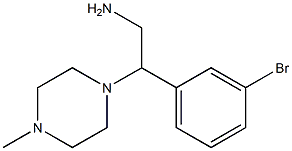 2-(3-bromophenyl)-2-(4-methylpiperazin-1-yl)ethanamine Structural