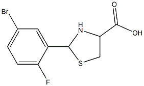 2-(5-bromo-2-fluorophenyl)-1,3-thiazolidine-4-carboxylic acid