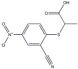 2-[(2-cyano-4-nitrophenyl)thio]propanoic acid Structural