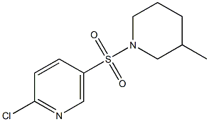 2-chloro-5-[(3-methylpiperidine-1-)sulfonyl]pyridine Structural