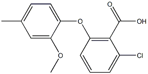 2-chloro-6-(2-methoxy-4-methylphenoxy)benzoic acid Structural